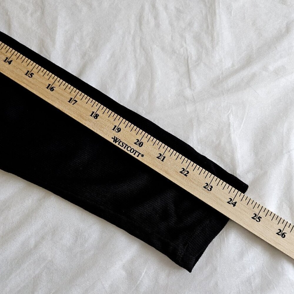 Terrera Black Turtleneck Top Womens L Bamboo Spandex LS Minimalist Office Siren - Picture 10 of 12